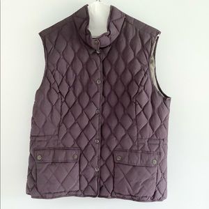 Eddie Bauer Quilted Vest XL - Gray Purple